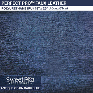 Perfect Pro™ Faux Leather - Antique Grain Dark Blue 0.8mm