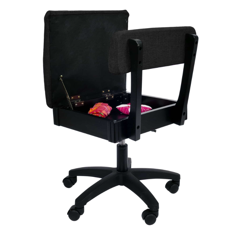 Arrow Baroness Black  Hydraulic Sewing Chair (H170)