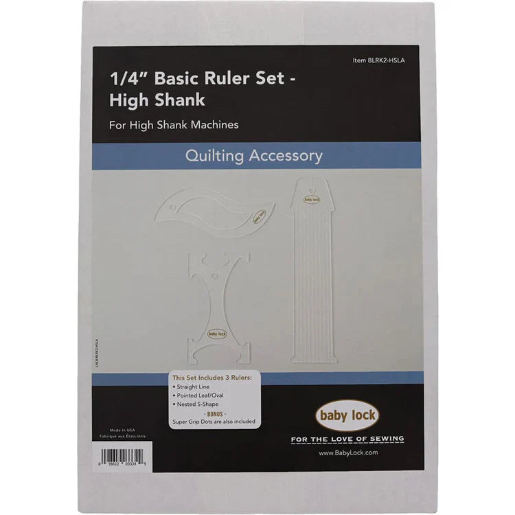 Baby Lock High Shank & Long-Arm Ruler Set (1/4"), #BLRK2-HSLA