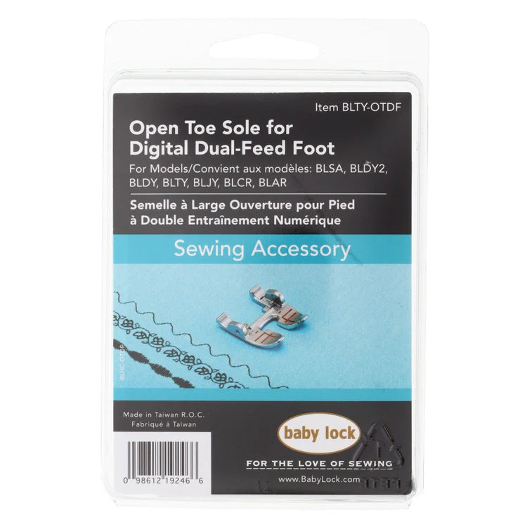 Baby Lock Open Toe Sole for Digital Dual-Feed Foot