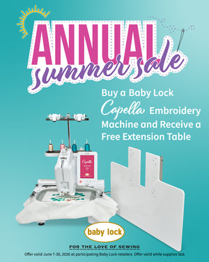 Baby Lock Capella Single Needle Embroidery Machine