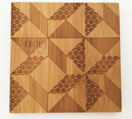 Windblown Star Square Coaster 4pc Set