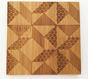 Windblown Star Square Coaster 4pc Set