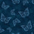 Benartex Butterfly Calypso Butterfly Shadow  Navy