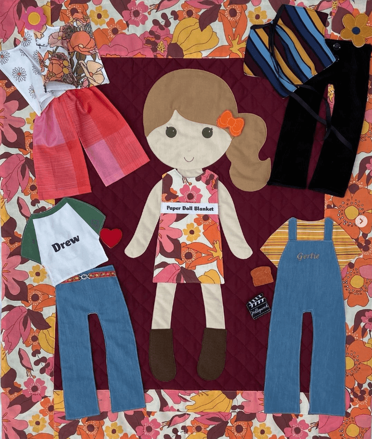 Paper Doll Blanket Fabric & Pattern Kit | Meissner Sewing paper-doll-blanket-fabric-pattern-kit-meissner-sewing