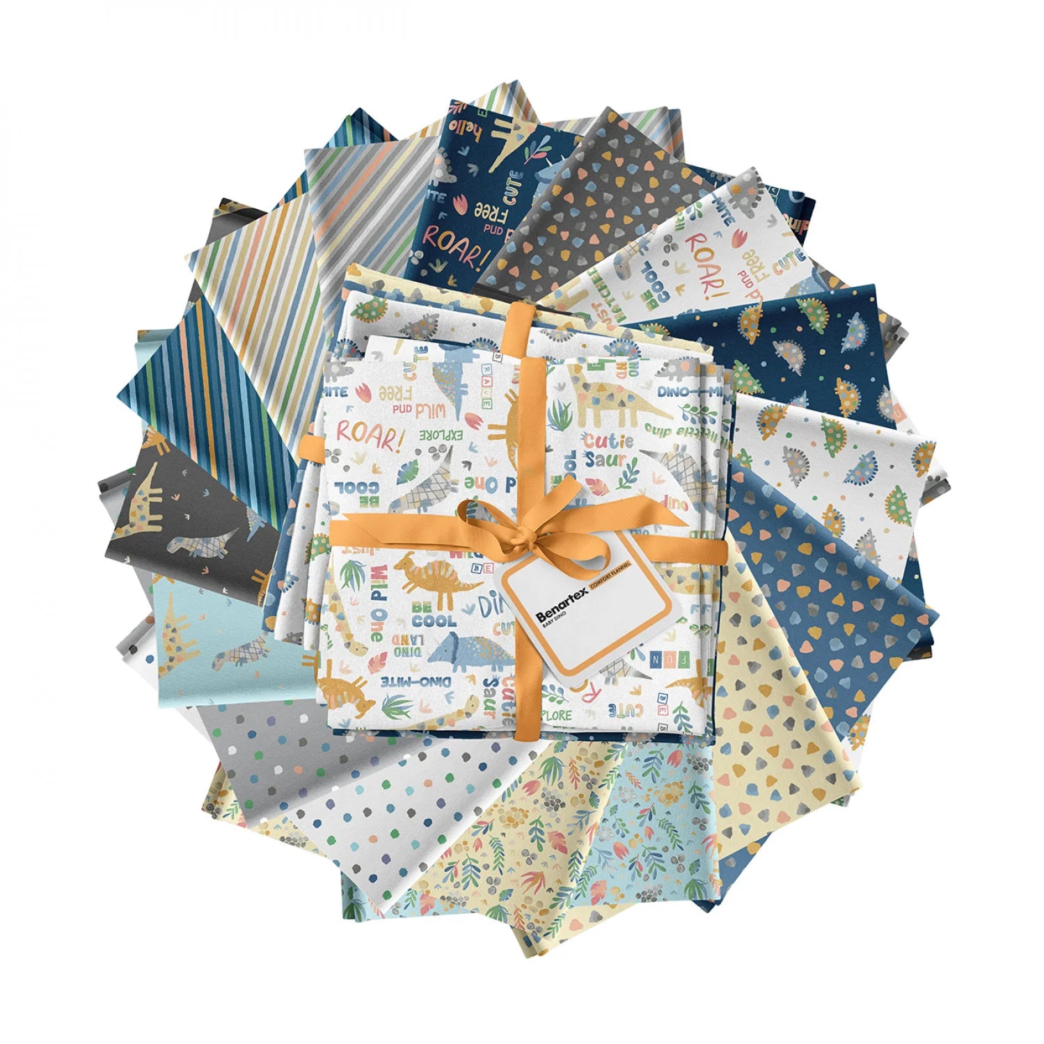 Комплект из флани Benartex Baby Dino Comfort Fat Quarter (16 шт.)