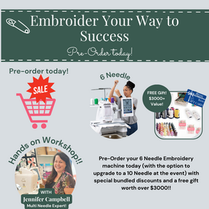 Embroider Your Way To Success! A Multi Needle Master Class | Sacramento March 9th