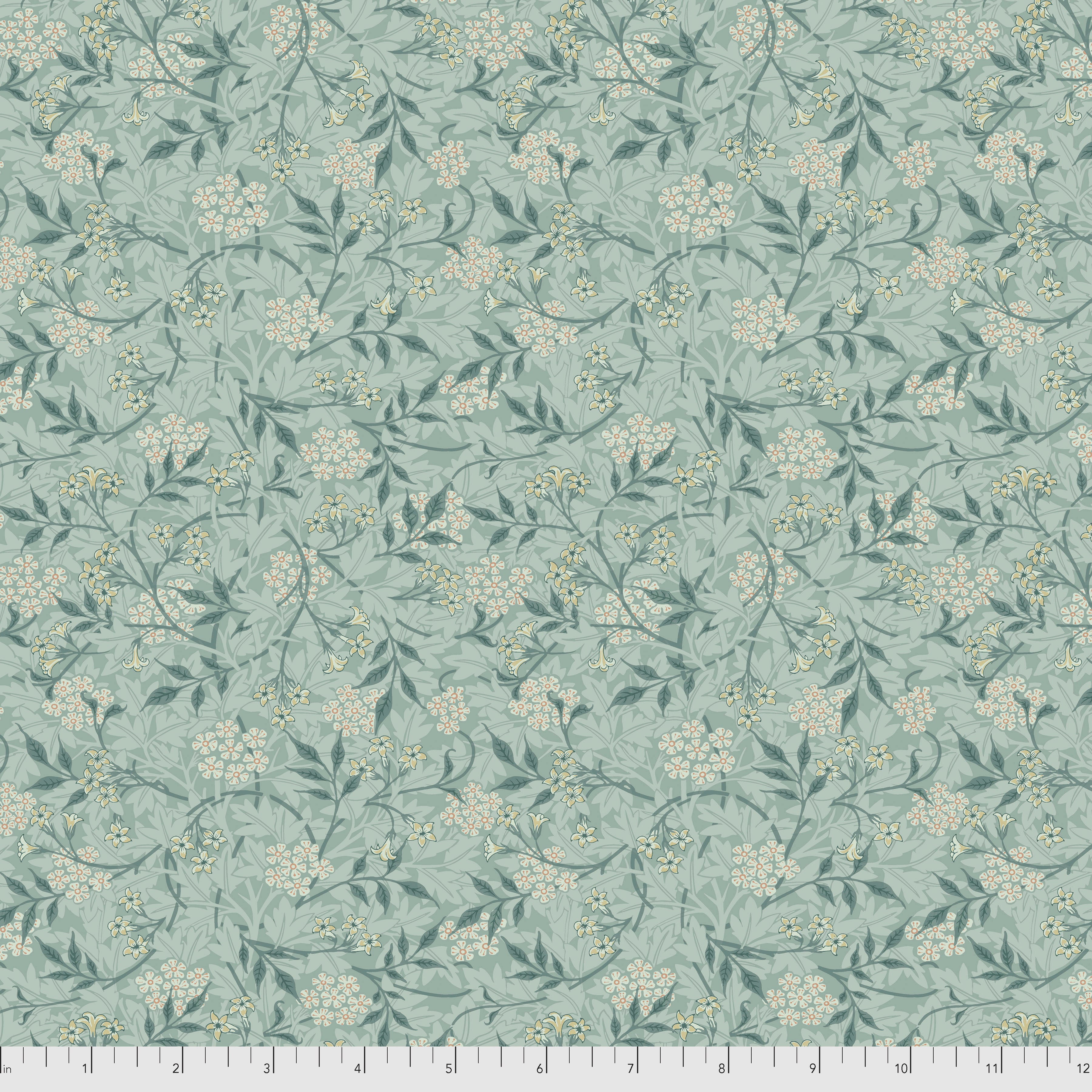 Jasmine in Aqua - The Original Morris & Co. - Meissner Sewing and Vacuum