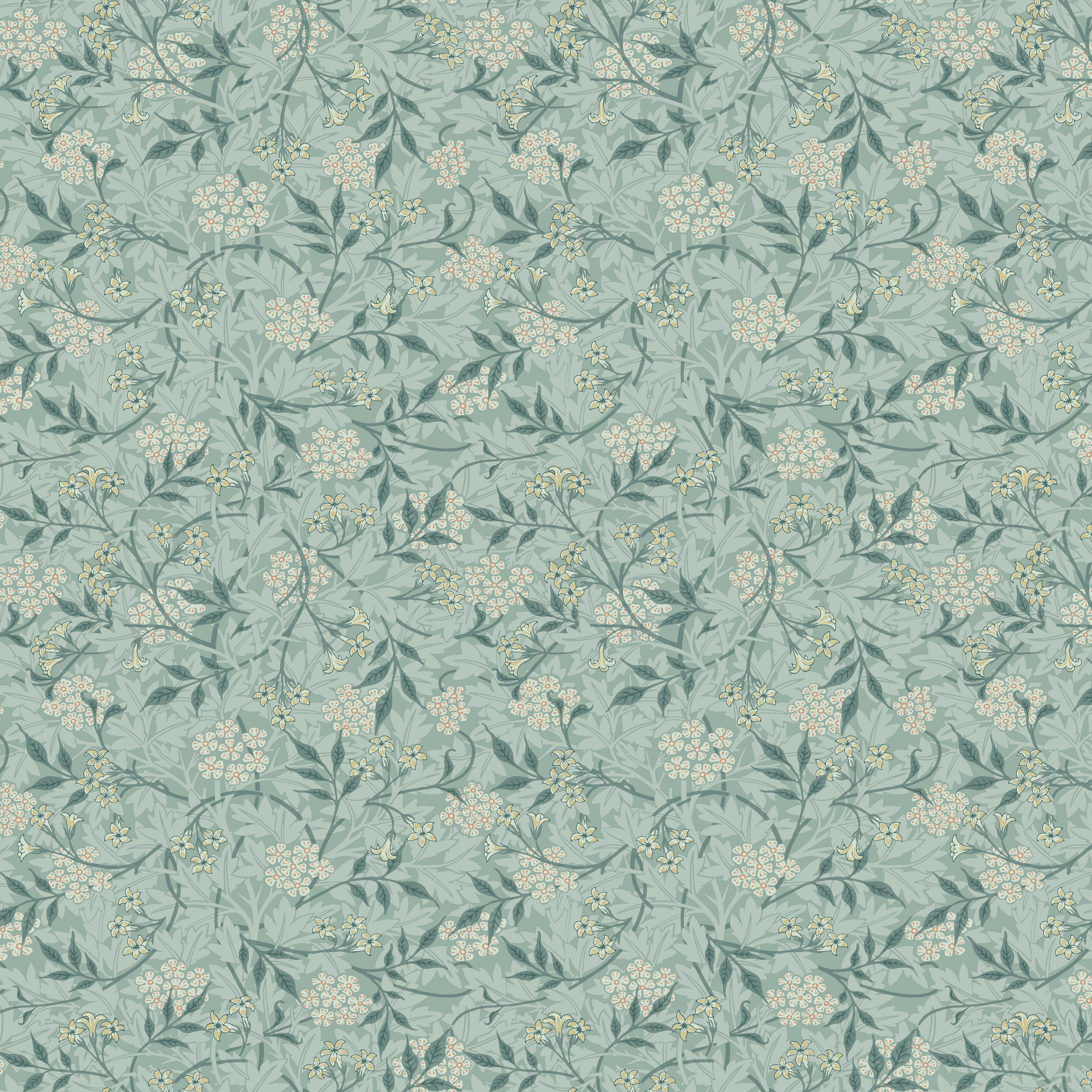 Jasmine in Aqua - The Original Morris & Co. - Meissner Sewing and Vacuum