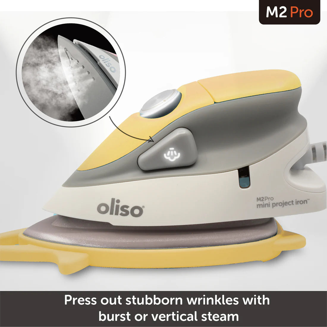 Oliso M2Pro Mini Iron with Trivet Yellow