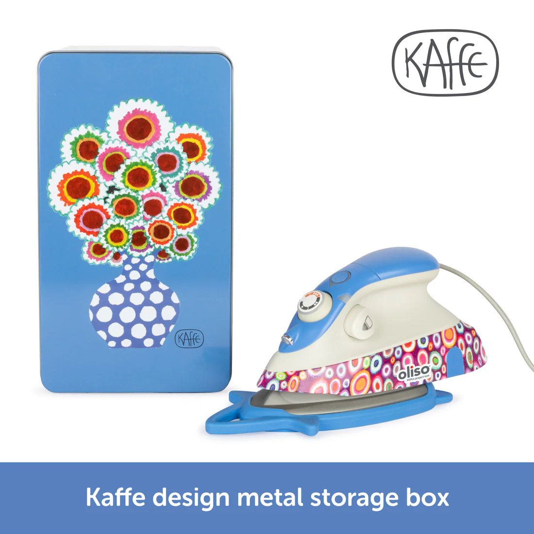 Oliso M3Pro Mini Iron with Trivet Kaffe Fassett