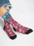 Eggplant Birds Printed Weekend Sock Set, Set of 2