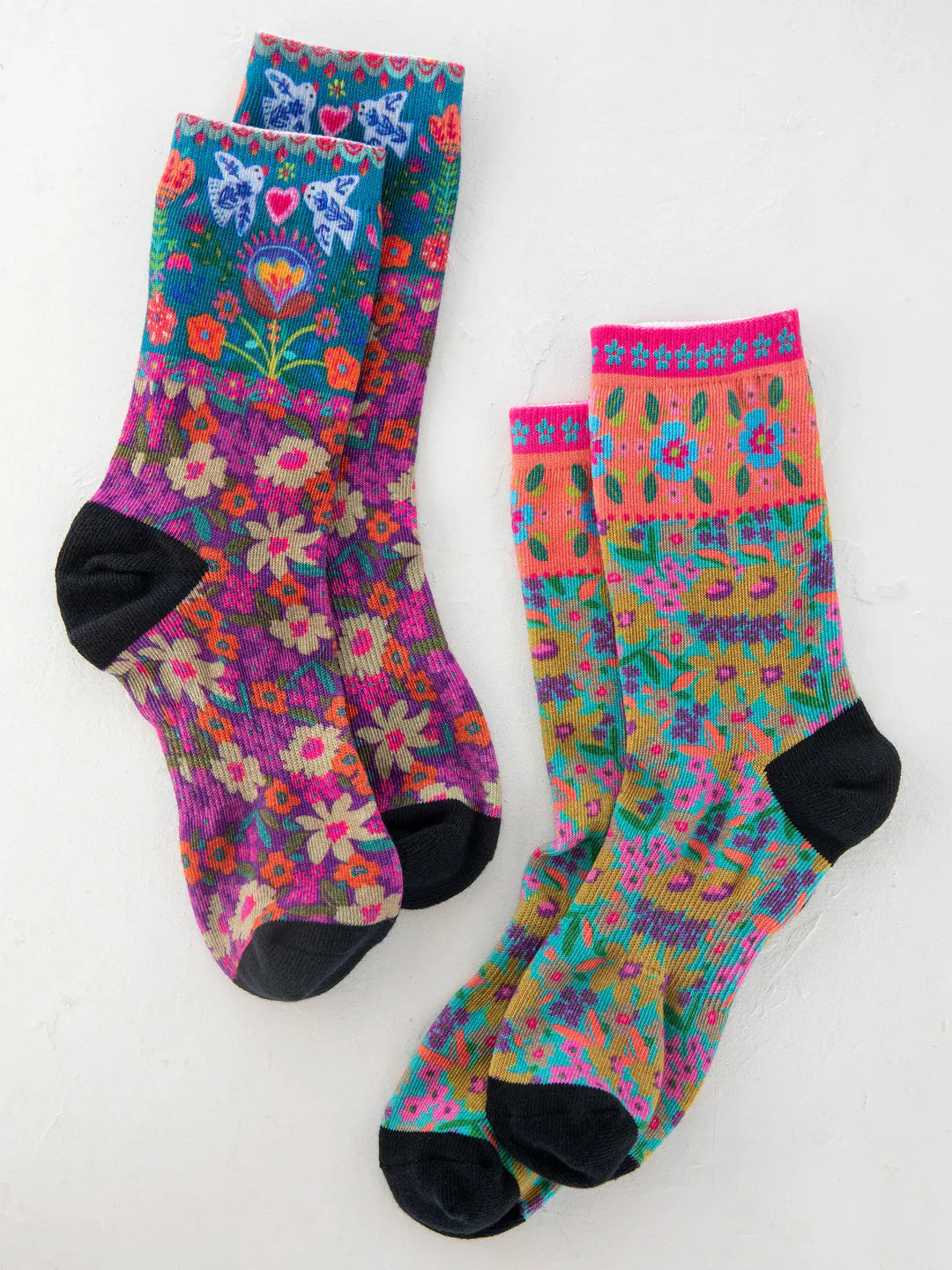 Eggplant Birds Printed Weekend Sock Set, Set of 2 - Meissner Sewing and Vacuum