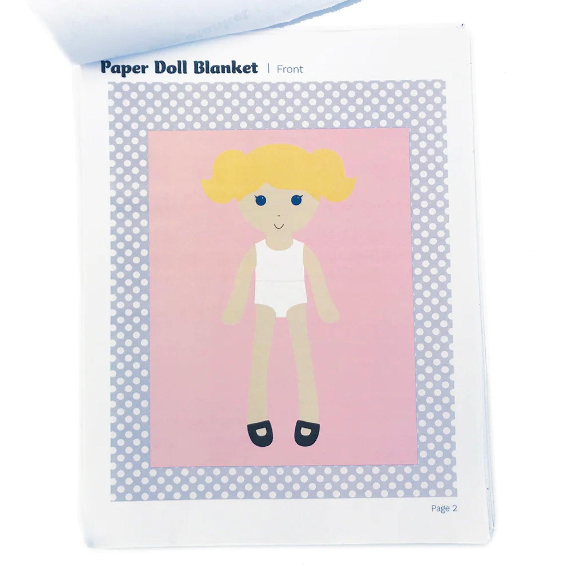 Quilt Pattern for Paper Doll Blanket - Girl