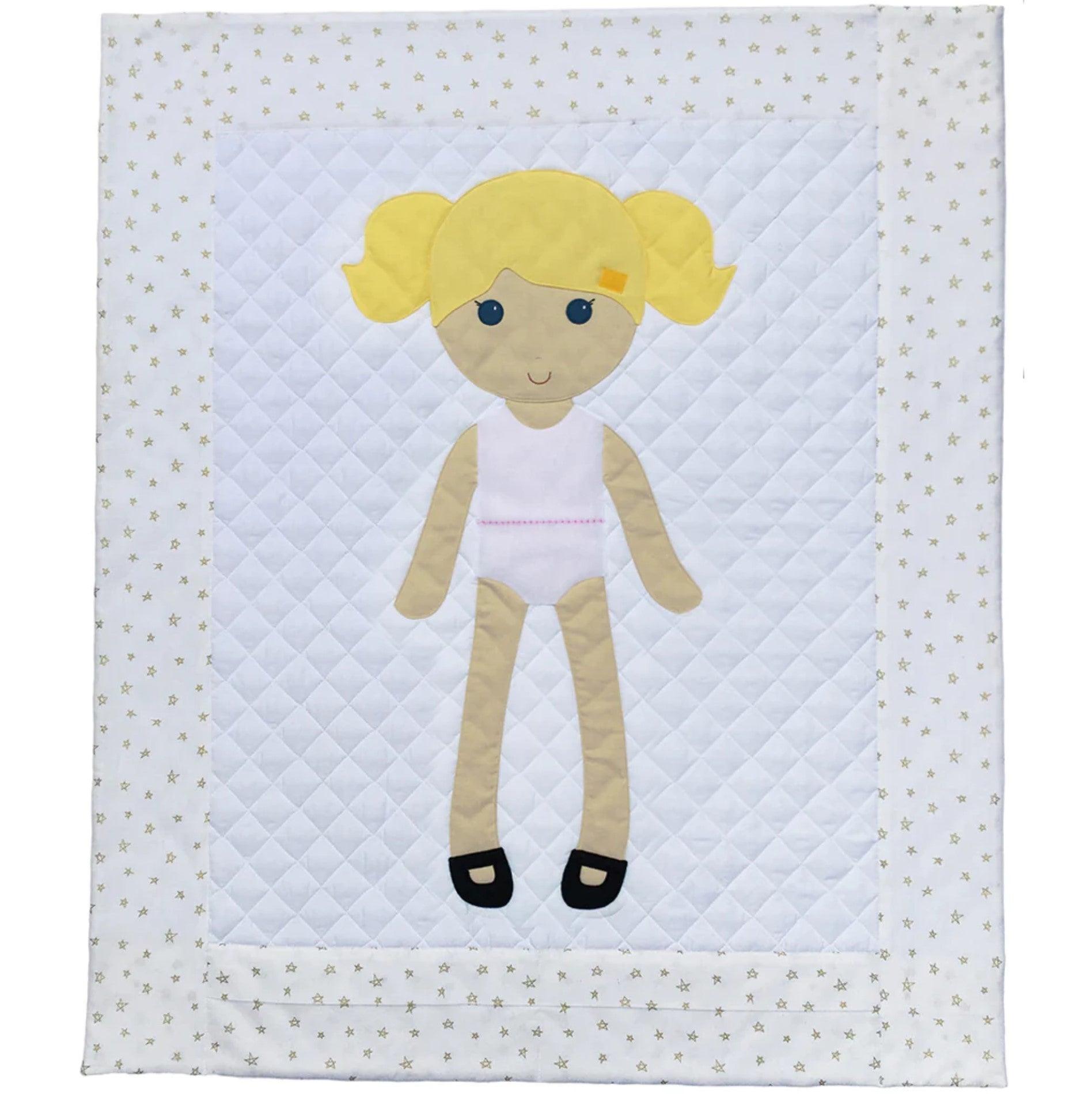 Quilt Pattern for Paper Doll Blanket - Girl