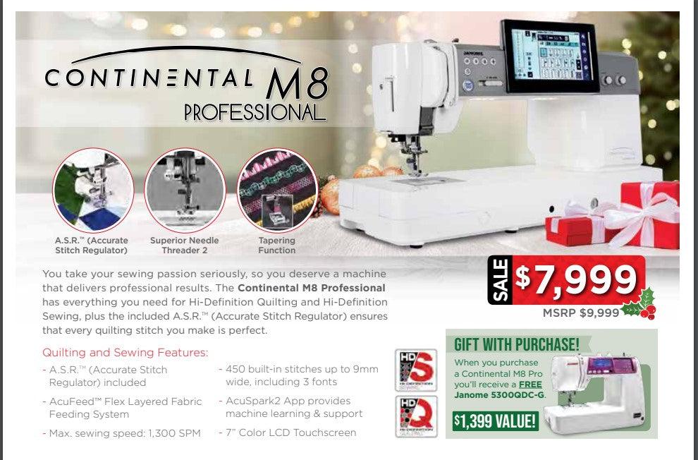 Janome Continental M8 Professional - Meissner Sewing and Vacuum