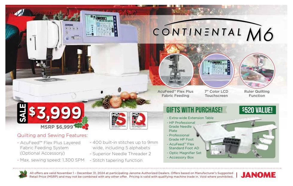 Janome Continental M6 Quilting and Sewing Machine - Meissner Sewing and Vacuum