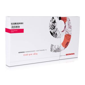 Bernina embroidery software box on a white background