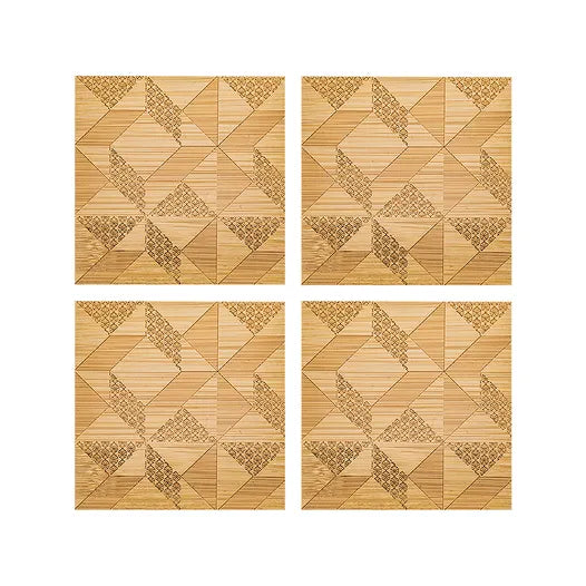 Windblown Star Square Coaster 4pc Set