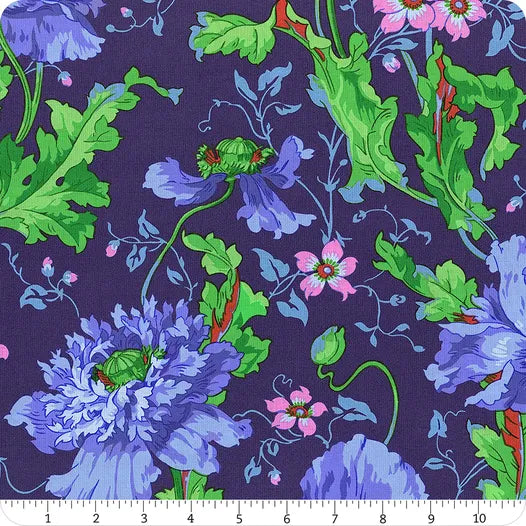 Kaffe Fassett Collective - Blue Papaver - Meissner Sewing and Vacuum