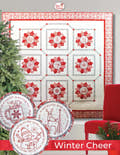 Benartex Nordic Cabin Deer w/ Pearlescent Metallic Red