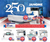 Janome sewing machine advertisement with 250th celebration sales event and product pricing.