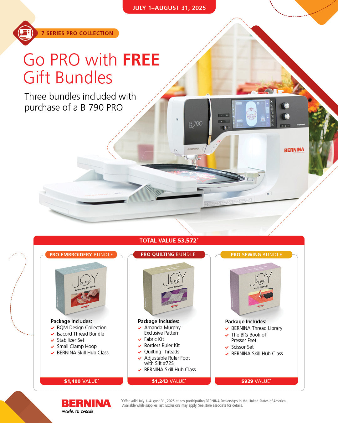 BERNINA B790 E Pro Sewing, Quilting, & Embroidery Machine