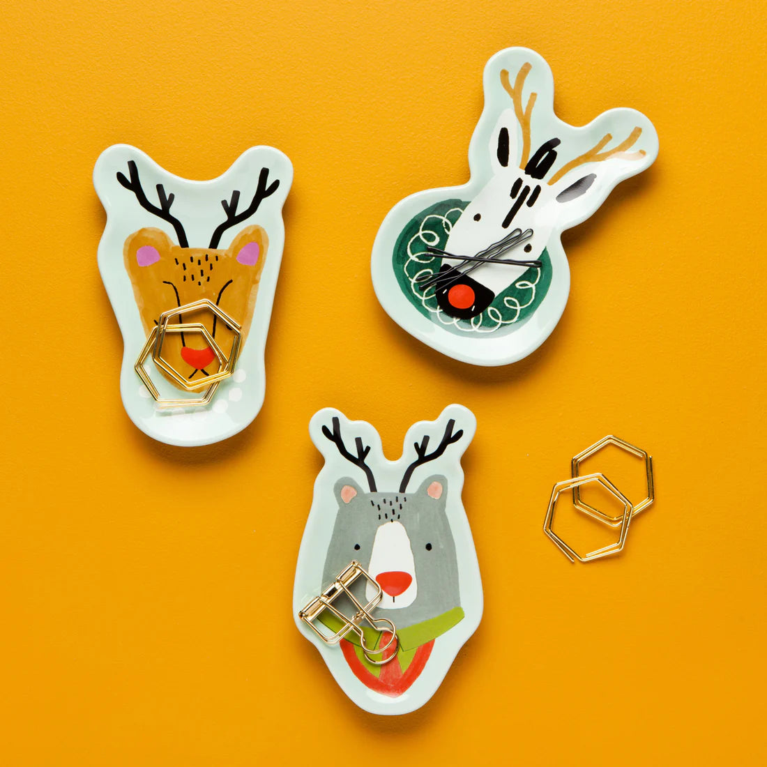 Rudolph Imposter Christmas Dishes Set of 3