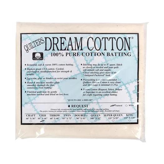 Quilters Dream Cotton Request Low Loft Quilt Batting - Meissner Sewing and Vacuum