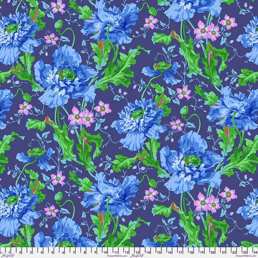 Kaffe Fassett Collective - Blue Papaver - Meissner Sewing and Vacuum