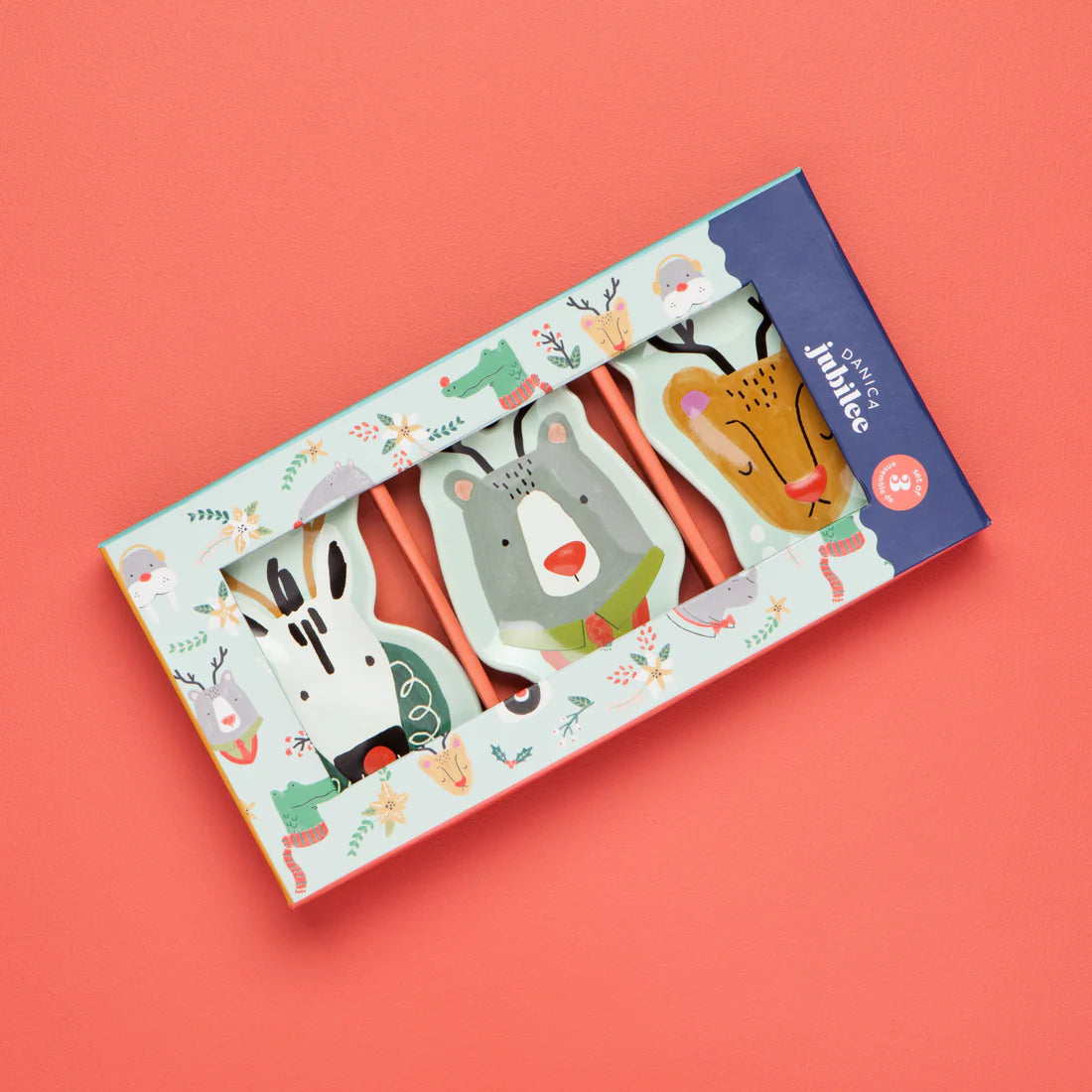 Rudolph Imposter Christmas Dishes Set of 3