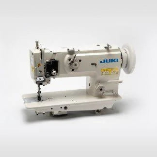 Juki LU-1508NS Single Needle Unison Feed Lock Stitch Machine with Vertical-axis Large Hook Includes Table and Servo Motor (Table Comes Assembled)