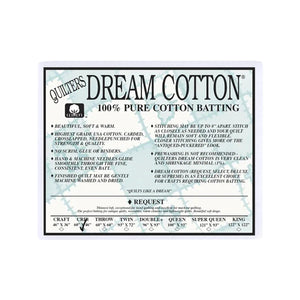 Quilters Dream Cotton Request Low Loft Quilt Batting - Meissner Sewing and Vacuum